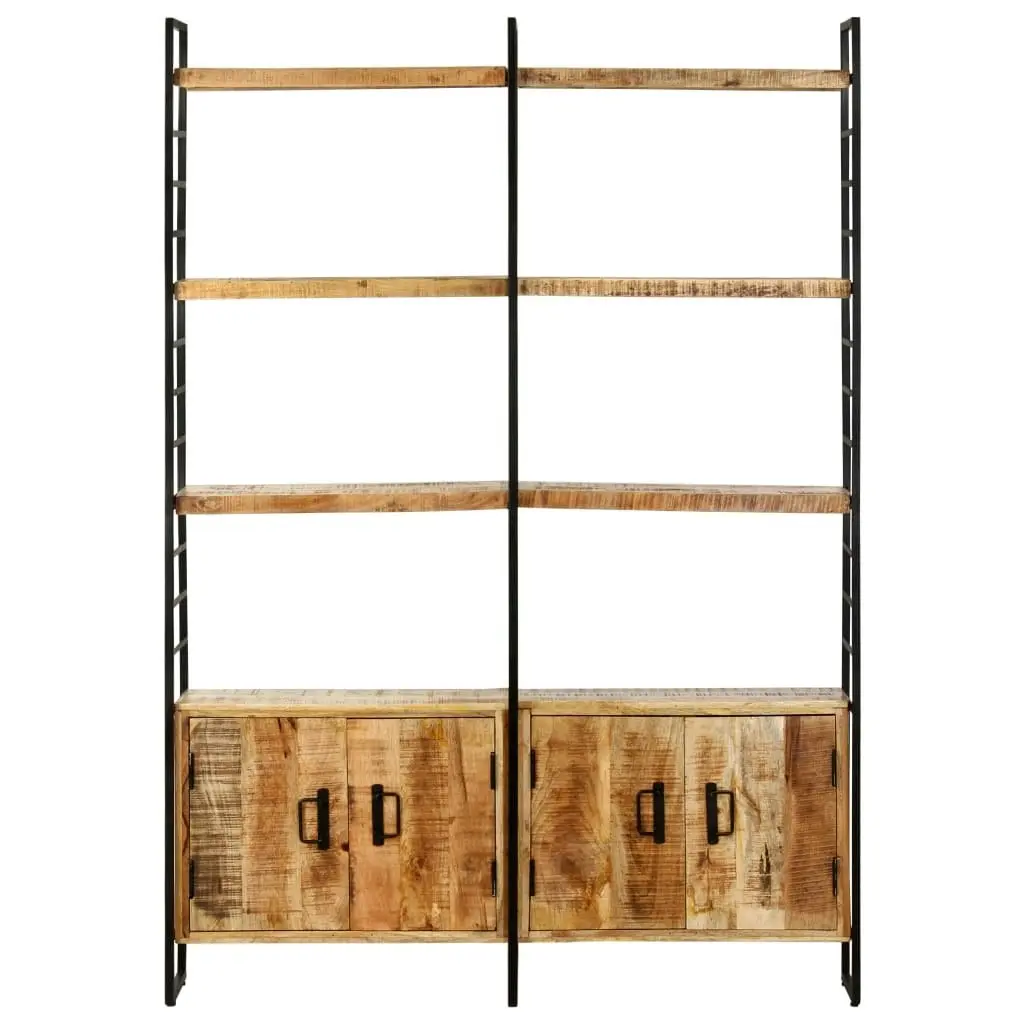 4-Tier Bookcase 124x30x180 cm Rough Mango Wood 284418