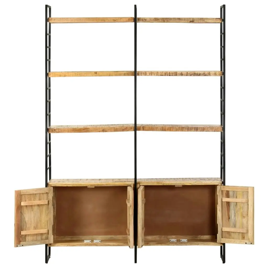 4-Tier Bookcase 124x30x180 cm Rough Mango Wood 284418