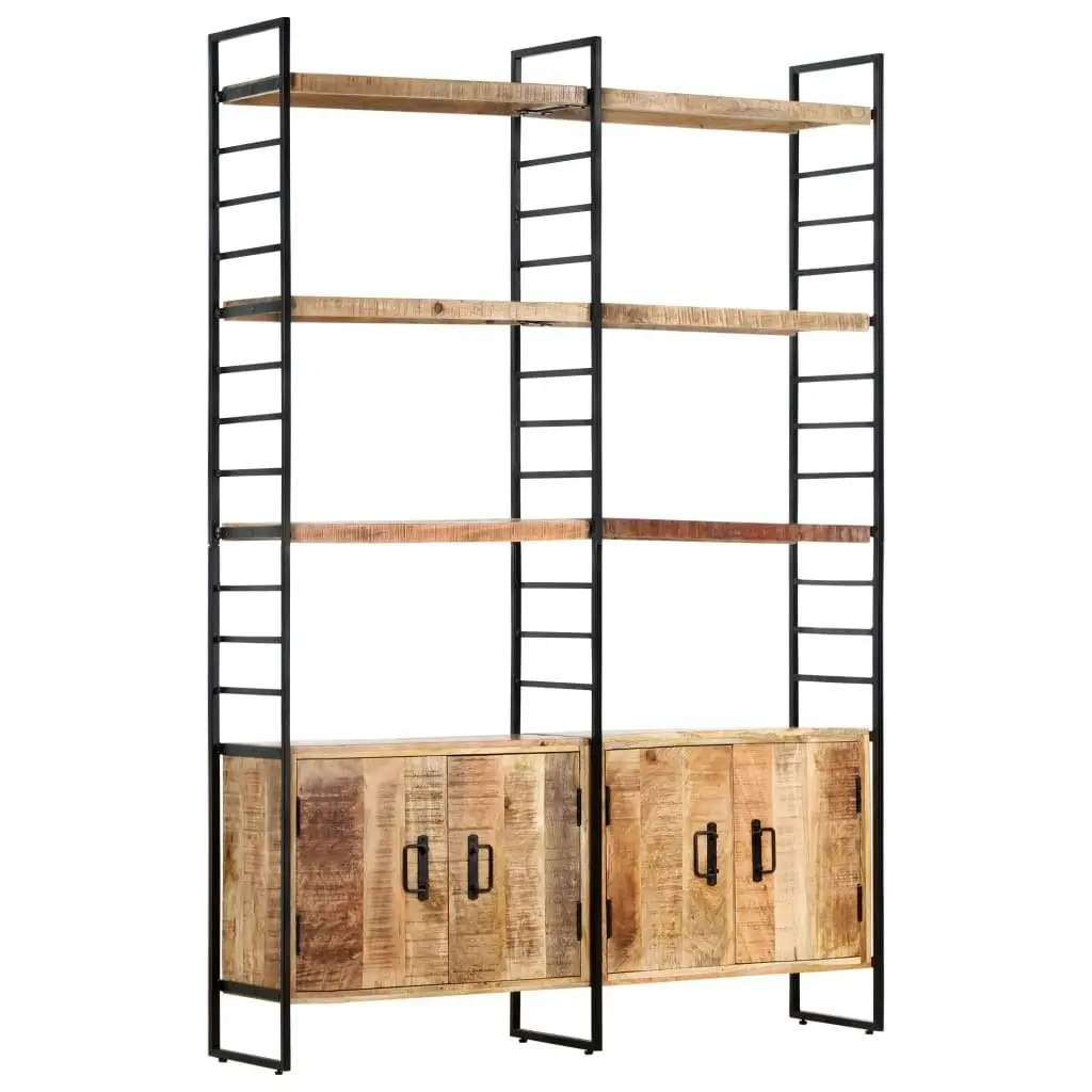 4-Tier Bookcase 124x30x180 cm Rough Mango Wood 284418