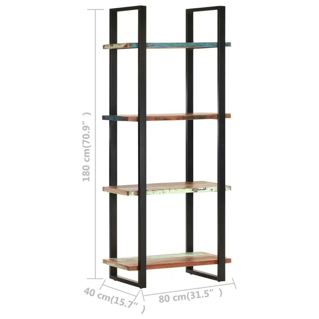 4-Tier Bookcase 80x40x180 cm Solid Reclaimed Wood 321061