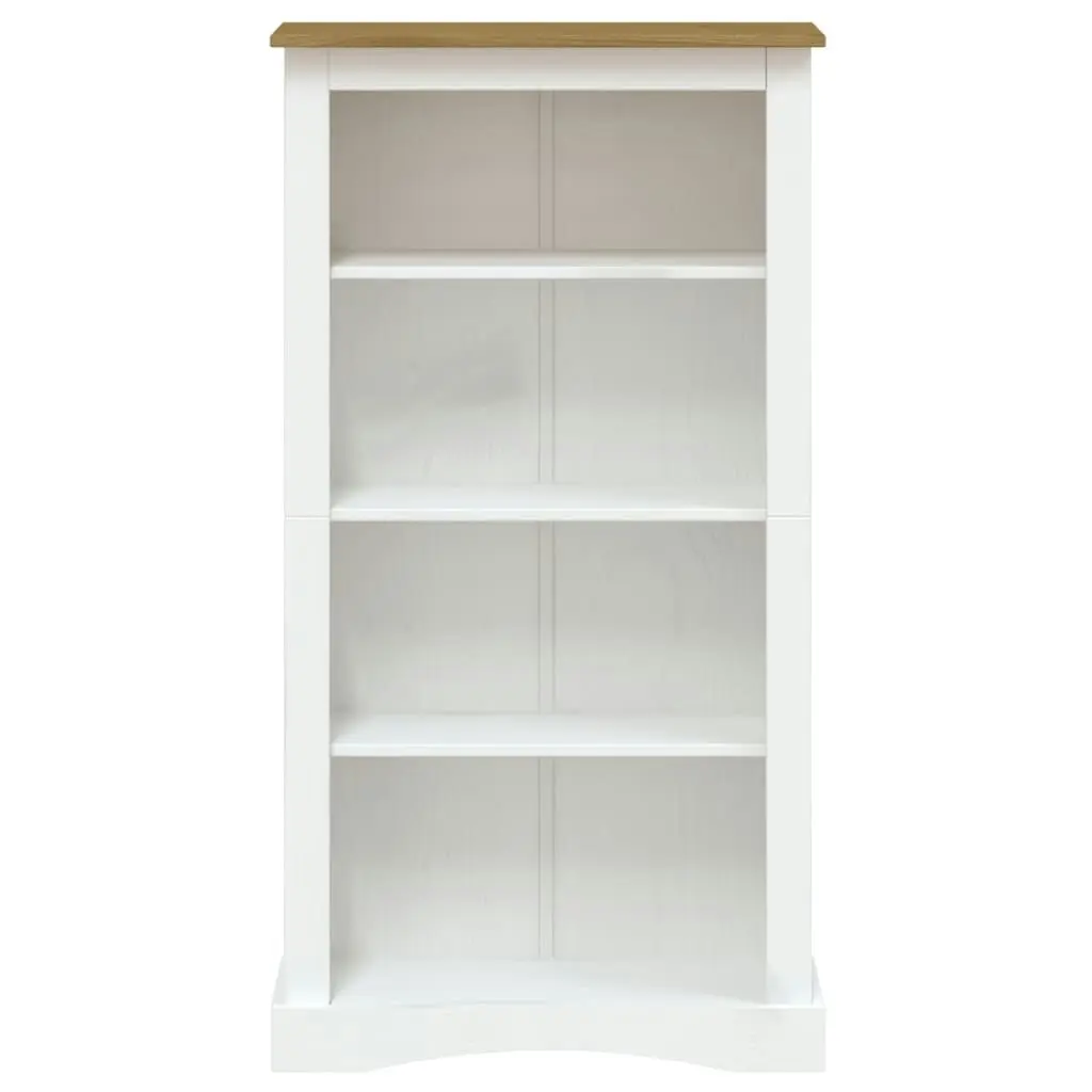 4-Tier Bookcase Mexican Pine Corona Range White 81x29x150 cm 282636