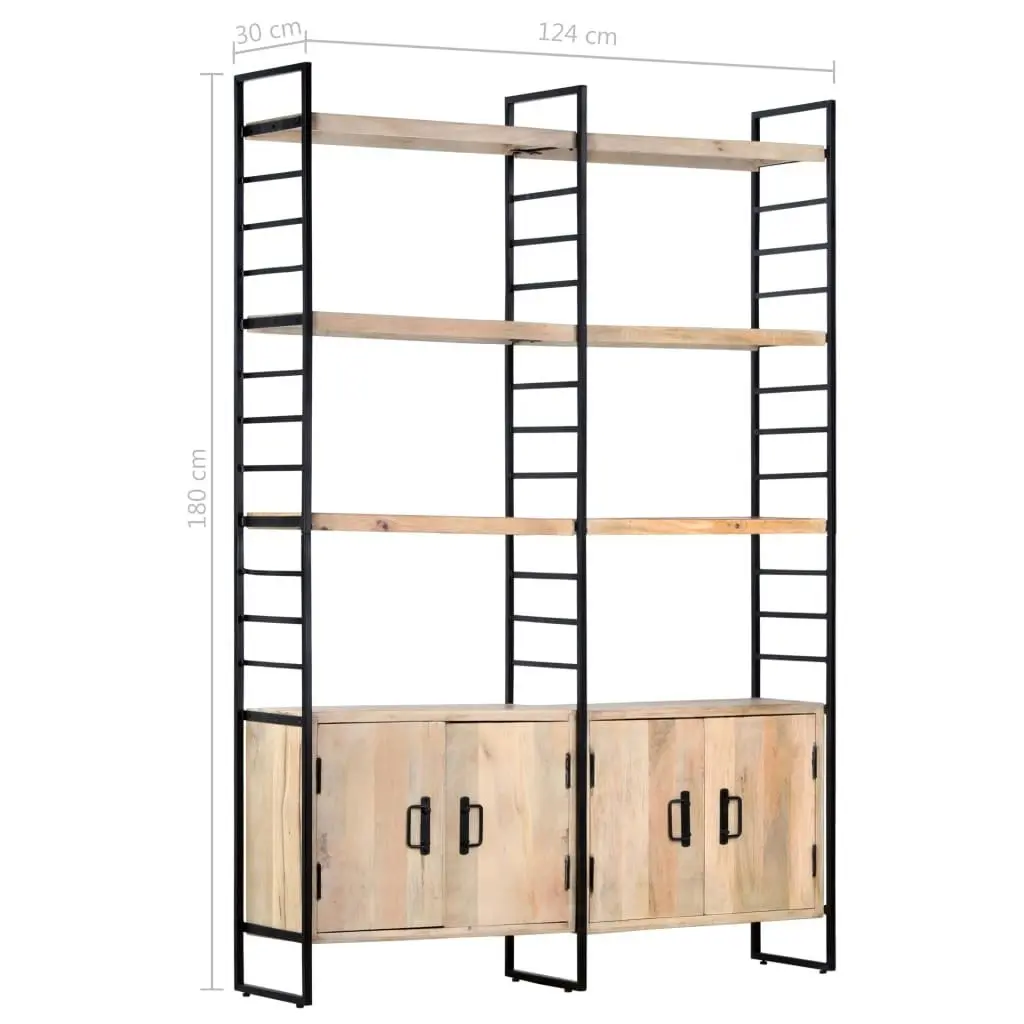 4-Tier Bookcase 124x30x180 cm Solid Mango Wood 284417