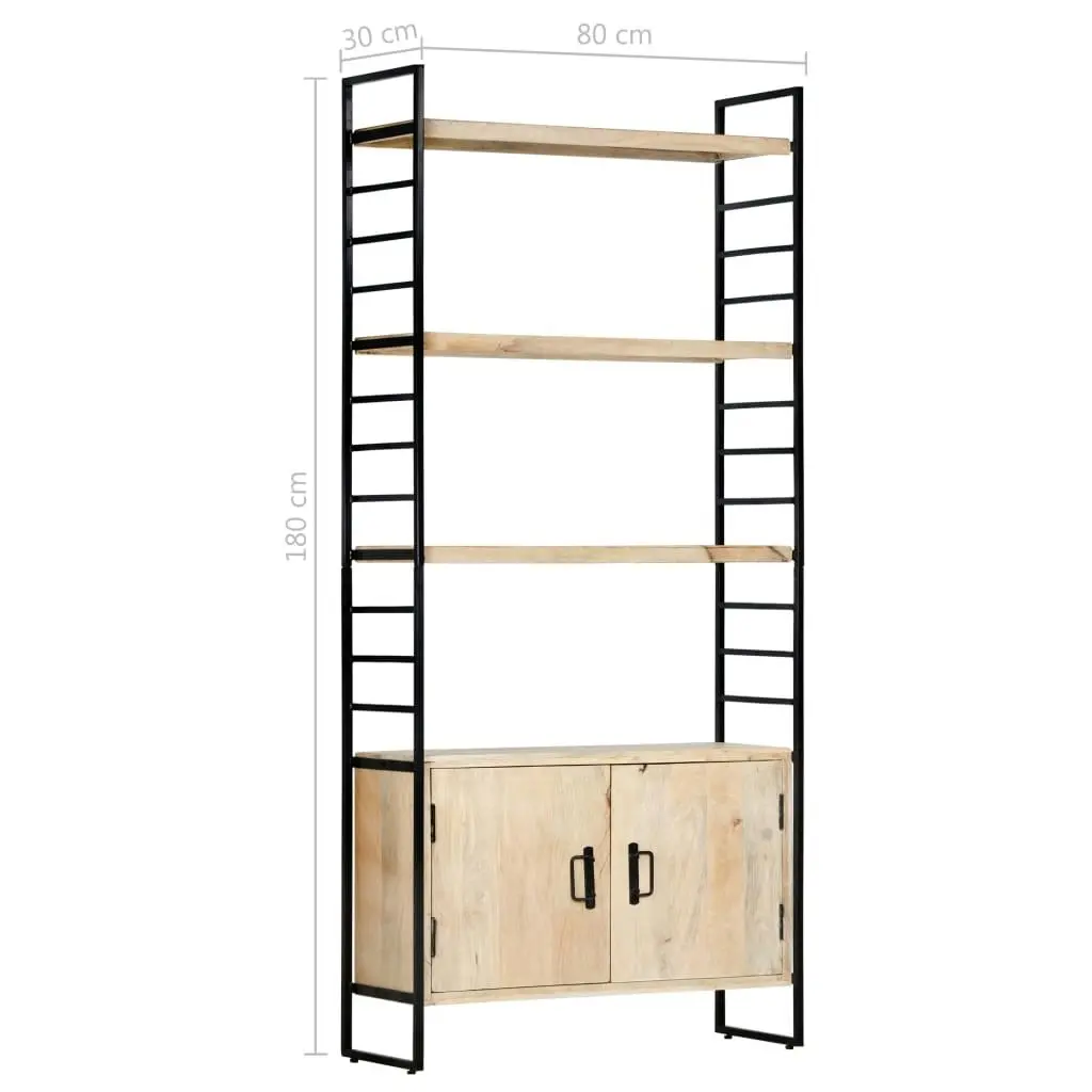 4-Tier Bookcase 80x30x180 cm Solid Mango Wood 284421