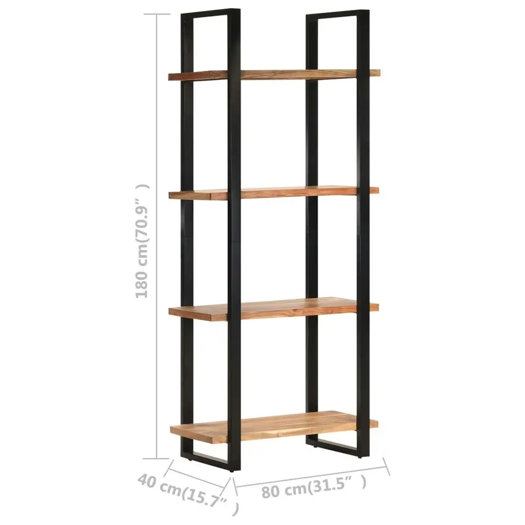 4-Tier Bookcase 80x40x180 cm Solid Acacia Wood 321062