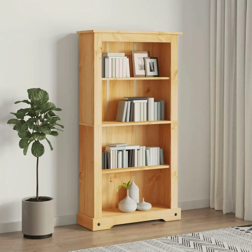 4-Tier Bookcase Mexican Pine Corona Range 81x29x150 cm 243743