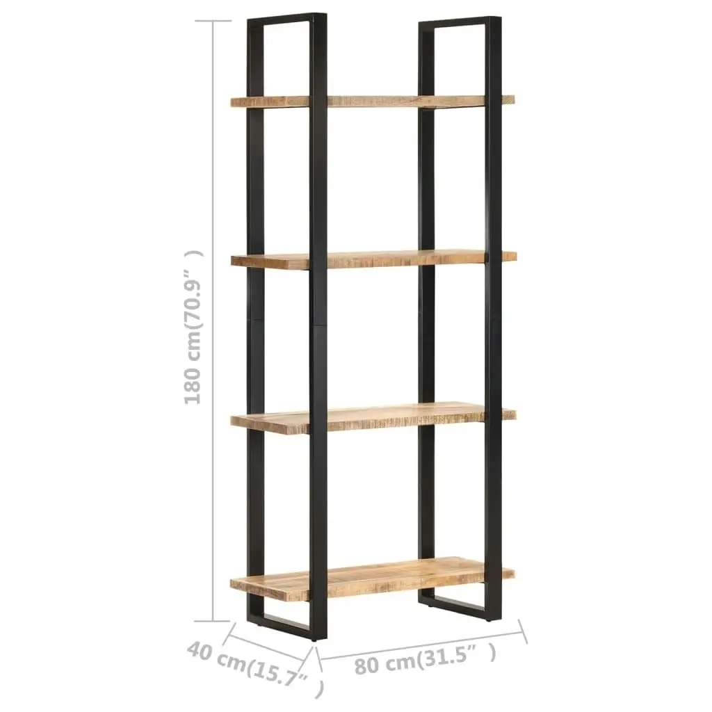 4-Tier Bookcase 80x40x180 cm Rough Mango Wood 321060