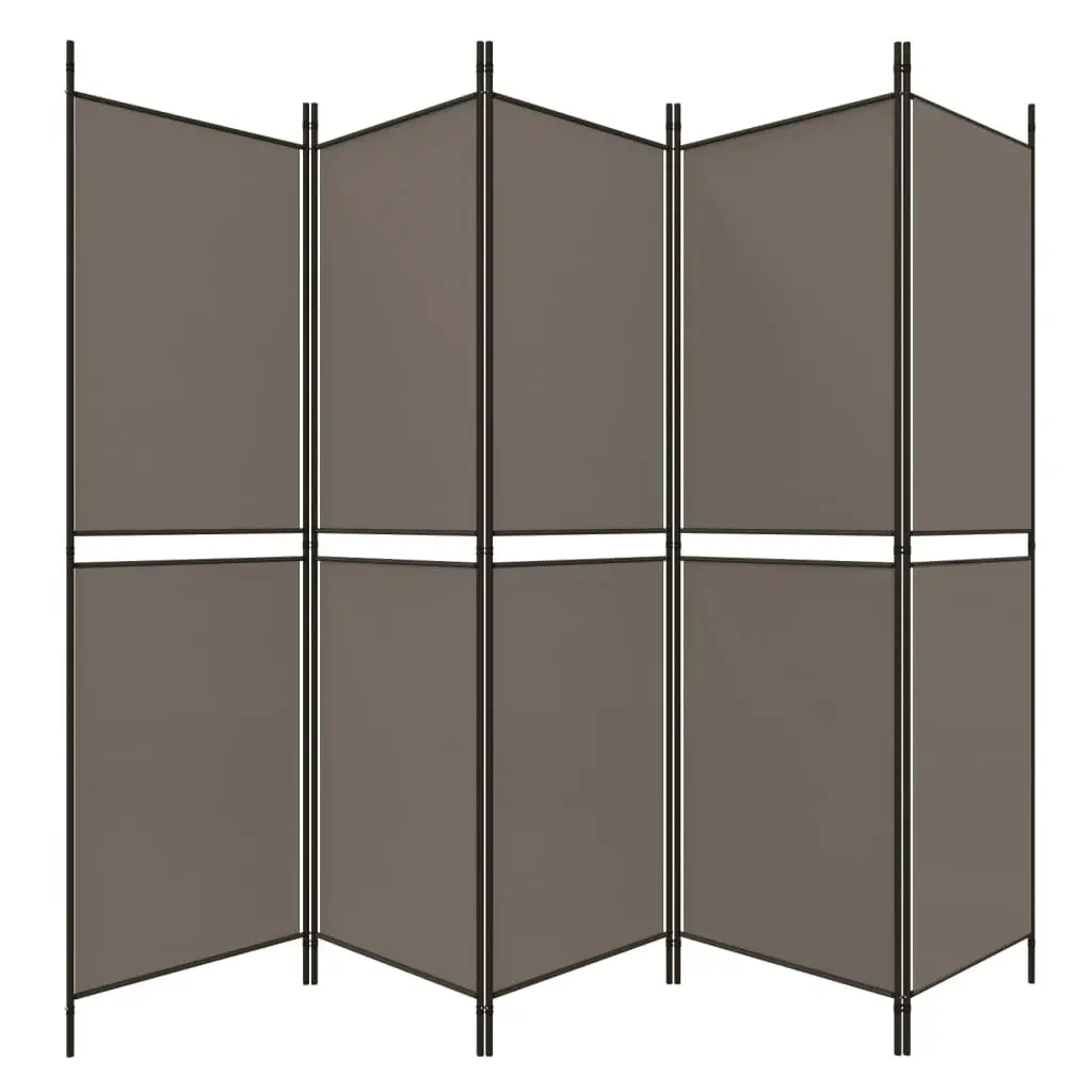 5-Panel Room Divider Anthracite 250x180 cm Fabric 350220