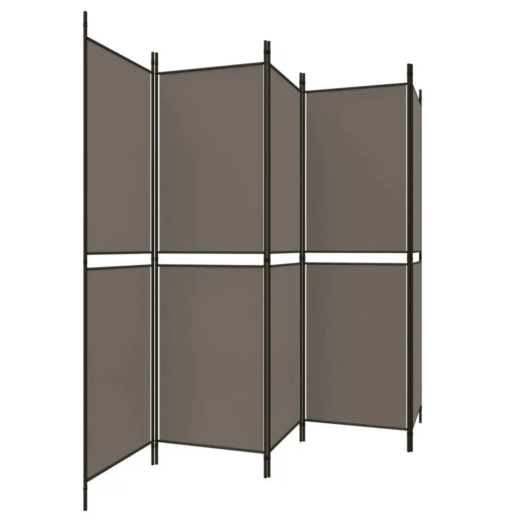 5-Panel Room Divider Anthracite 250x180 cm Fabric 350220