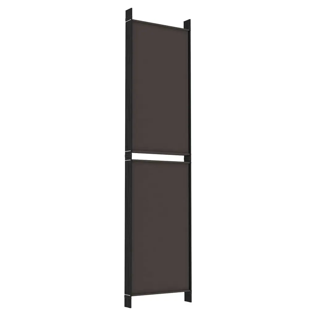 5-Panel Room Divider Brown 250x200 cm Fabric 350235