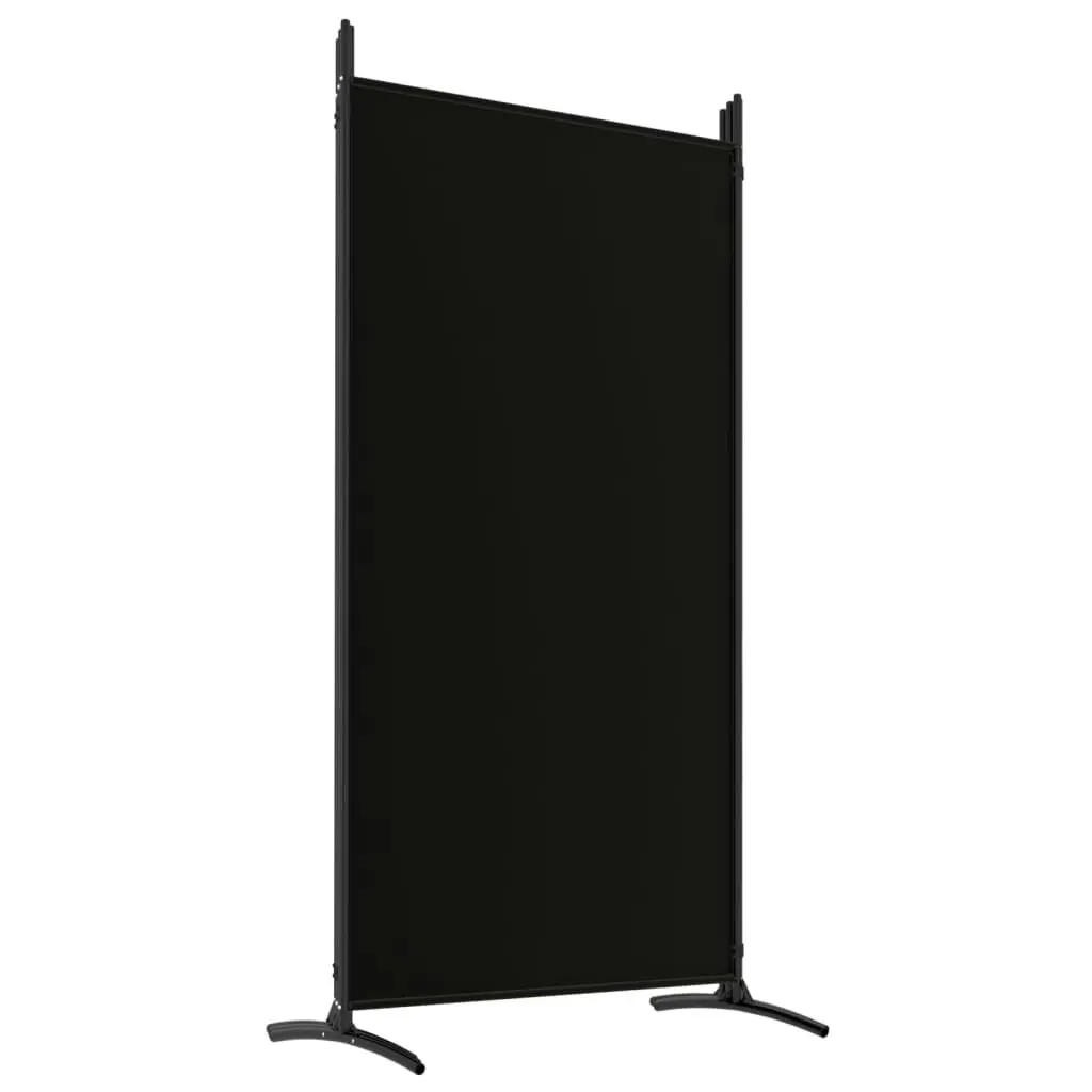 5-Panel Room Divider Black 433x180 cm Fabric 350269