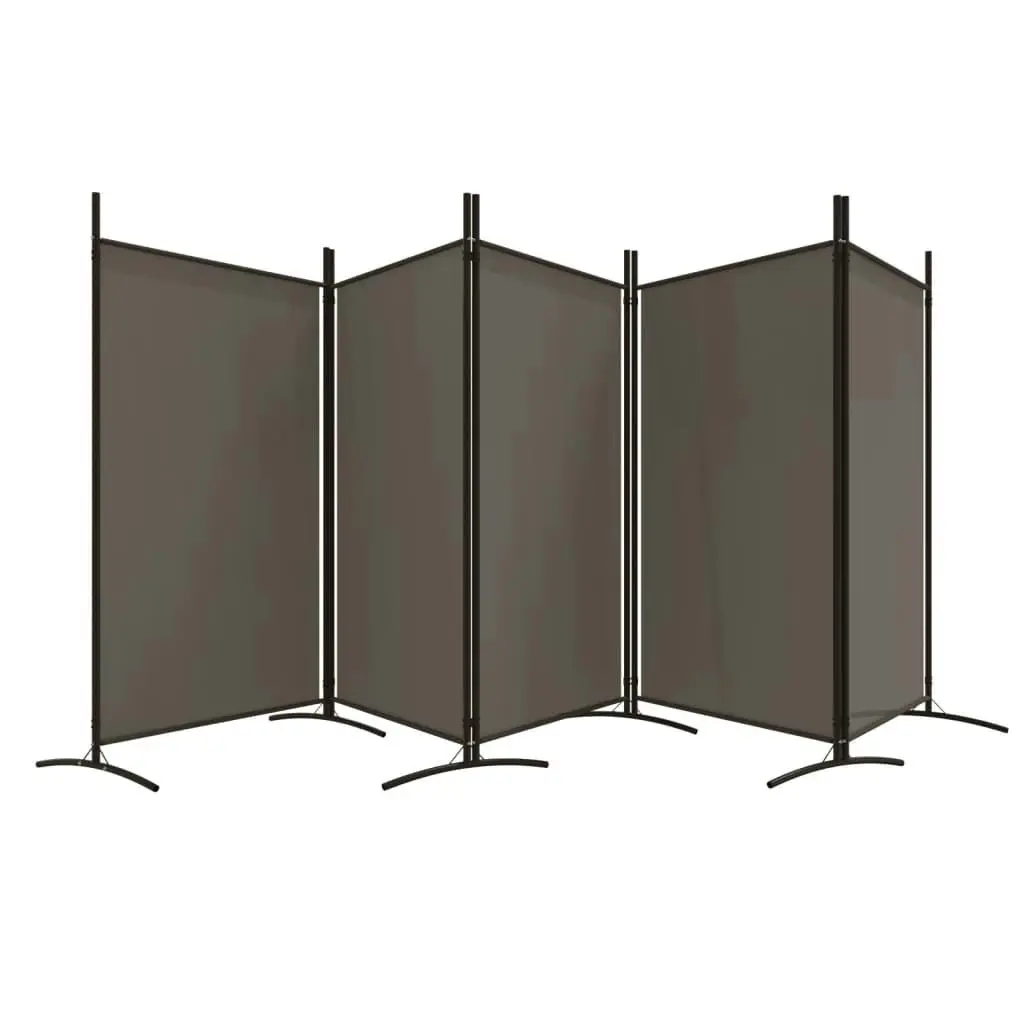 5-Panel Room Divider Anthracite 433x180 cm Fabric 350268