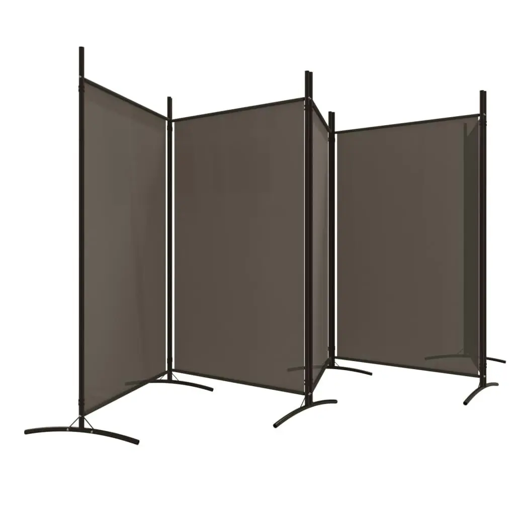 5-Panel Room Divider Anthracite 433x180 cm Fabric 350268