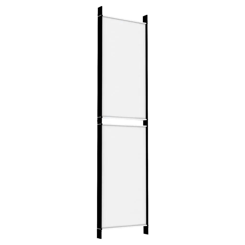 5-Panel Room Divider White 250x200 cm Fabric 350234