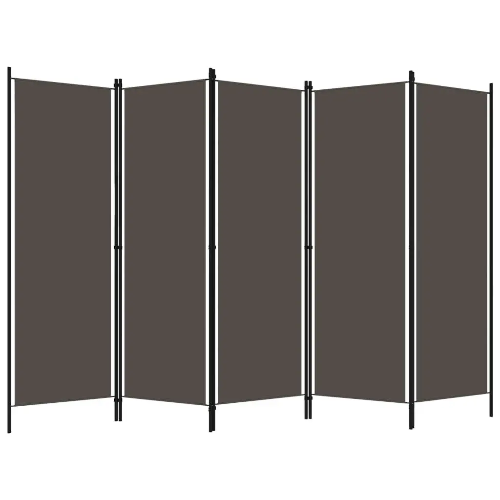 5-Panel Room Divider Anthracite 250x180 cm 320725