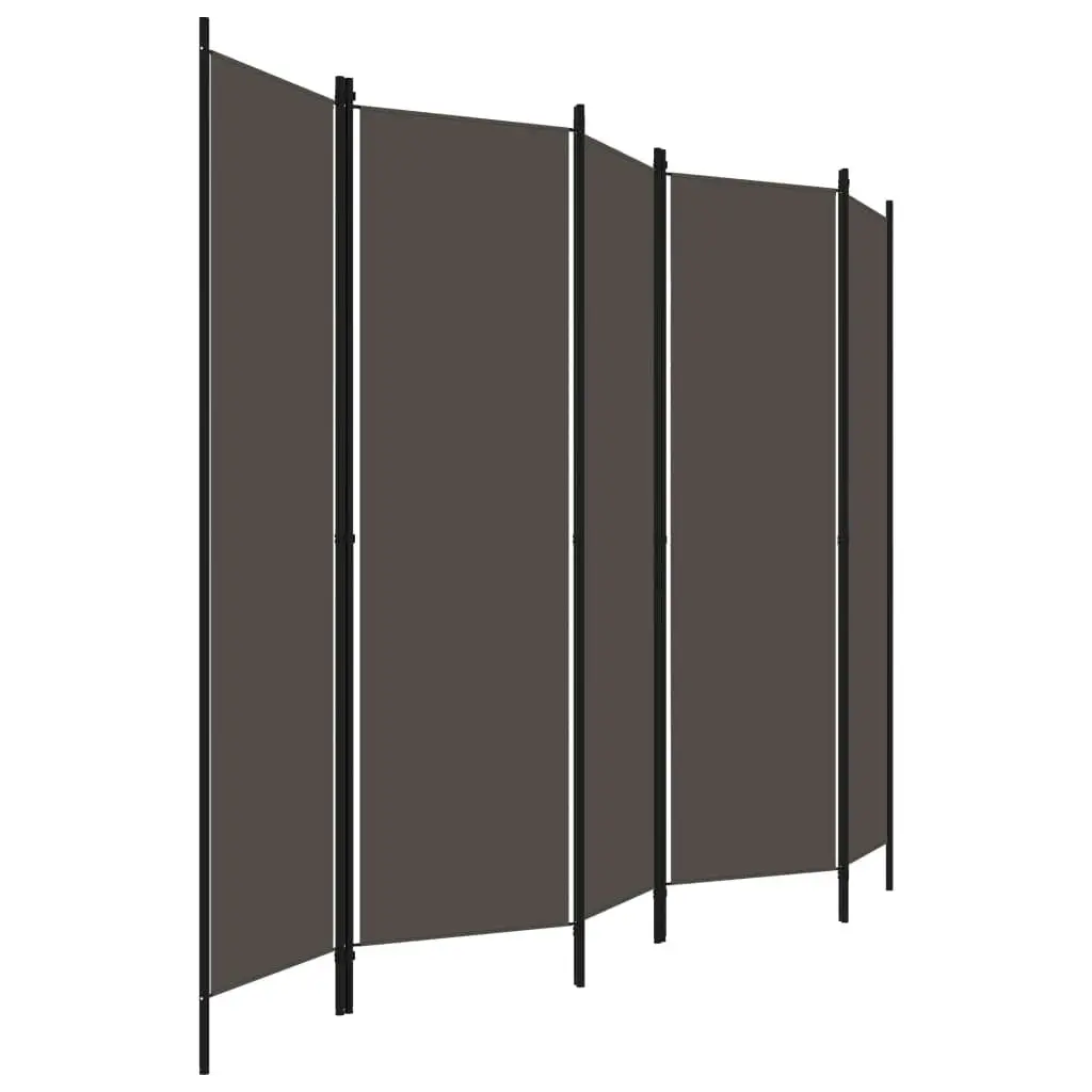 5-Panel Room Divider Anthracite 250x180 cm 320725