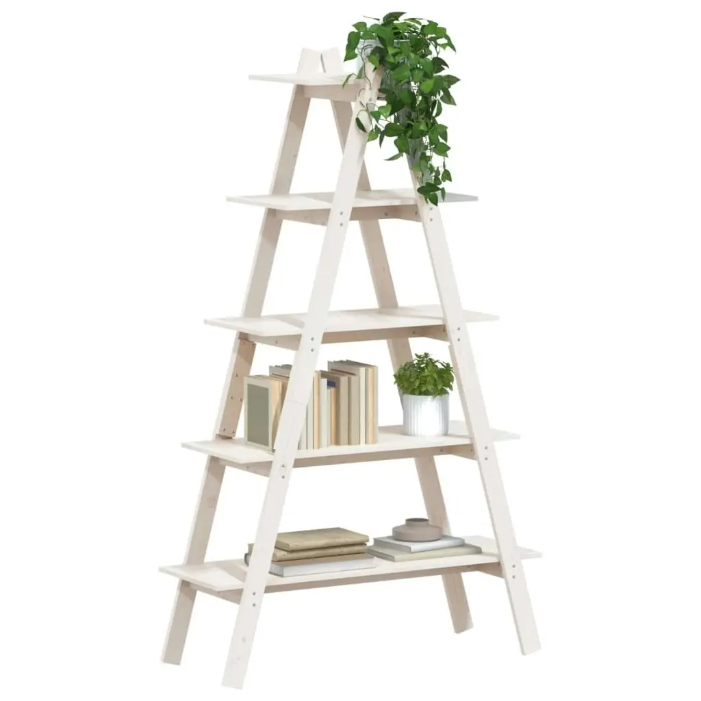 5-Tier Shelf A-shape 110x40x180.5 cm Solid Wood Pine 832332