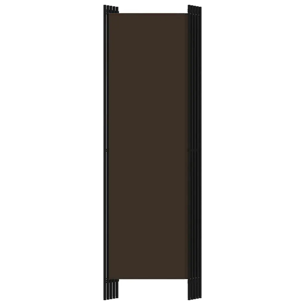 5-Panel Room Divider Brown 250x180 cm 320724