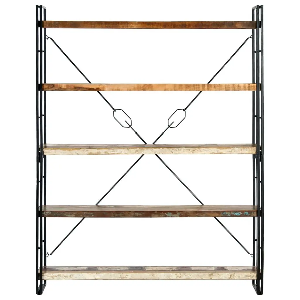 5-Tier Bookcase 140x30x180 cm Solid Reclaimed Wood 286583