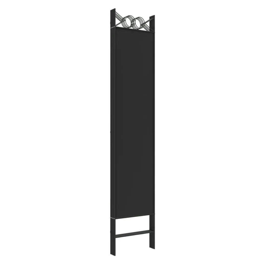 5-Panel Room Divider Black 200x200 cm Fabric 350157