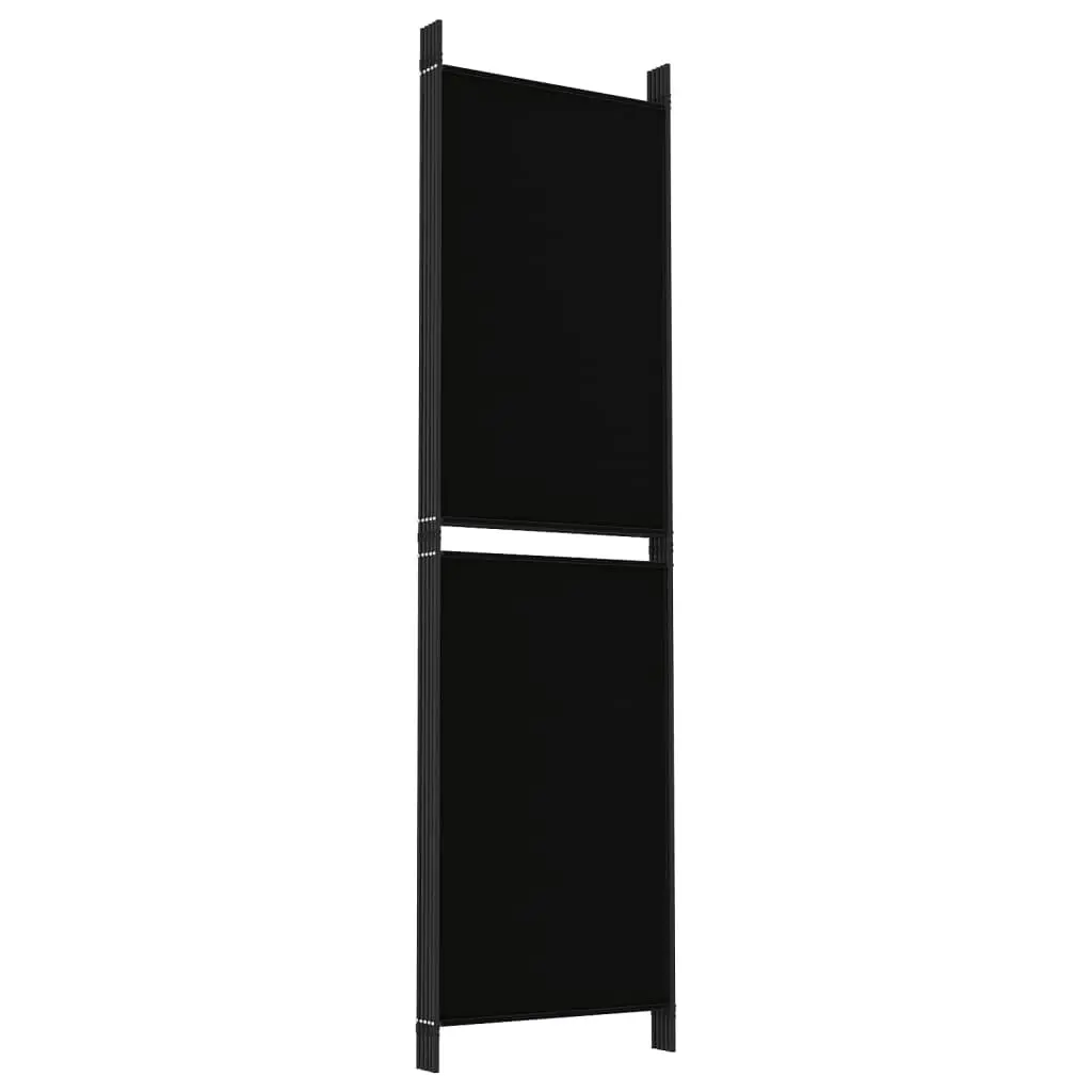 5-Panel Room Divider Black 250x180 cm Fabric 350221