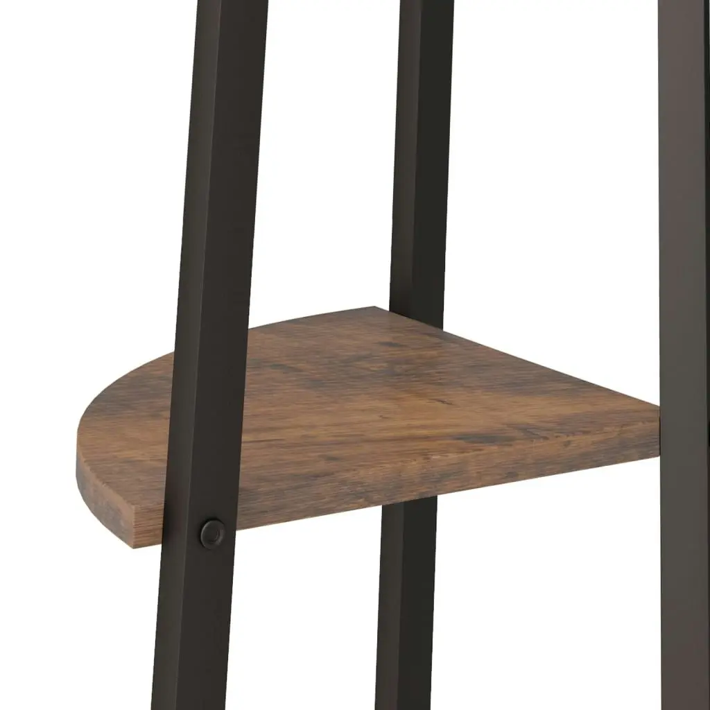 5-Tier Corner Shelf Dark Brown and Black 45.5x31.5x180 cm 336395