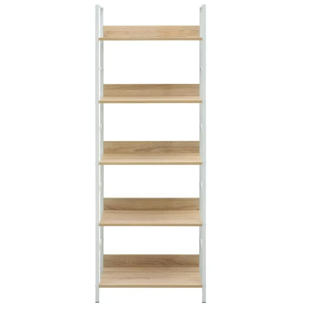 5-Layer Book Shelf Oak 60x27.6x158.5 cm Engineered Wood 288229