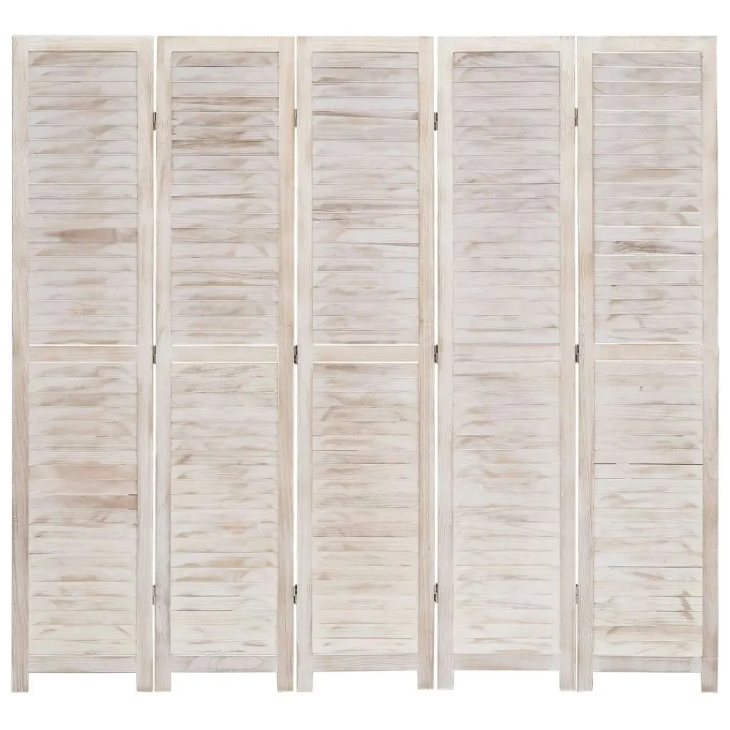 5-Panel Room Divider 175x165 cm Wood 284209