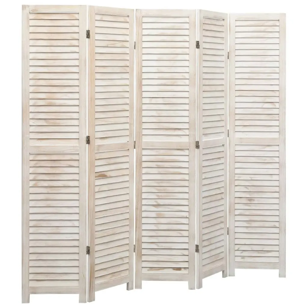 5-Panel Room Divider 175x165 cm Wood 284209