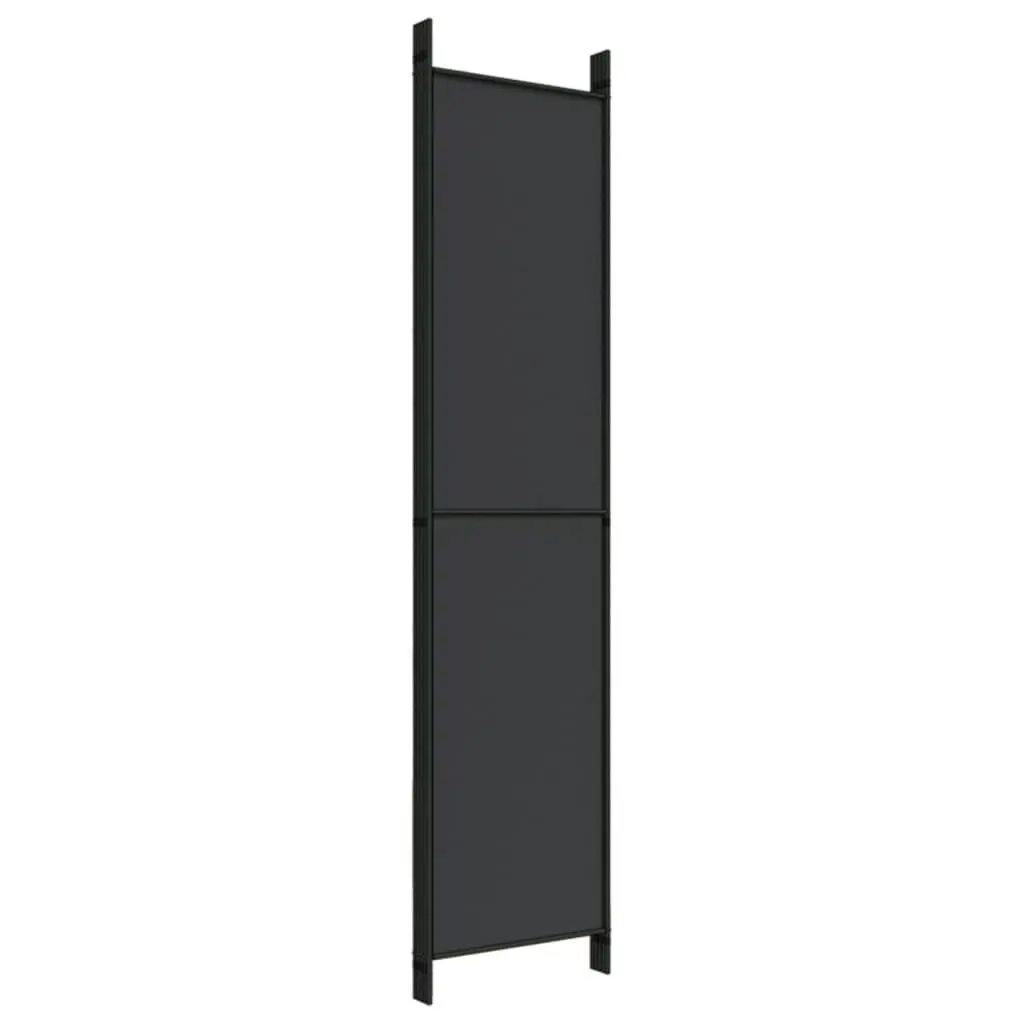 5-Panel Room Divider Black 250x220 cm Fabric 350205