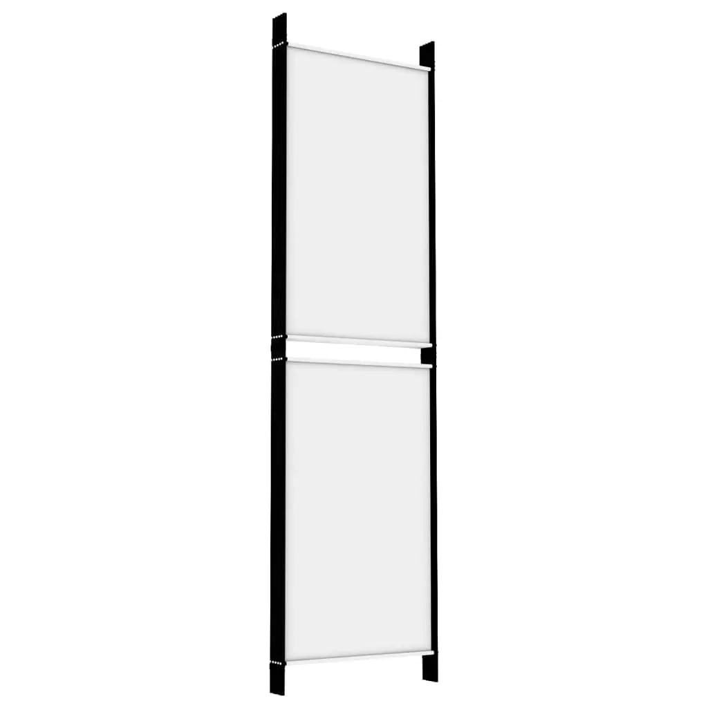 5-Panel Room Divider White 250x180 cm Fabric 350218