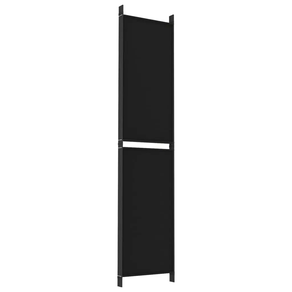 5-Panel Room Divider Black 250x220 cm Fabric 350253