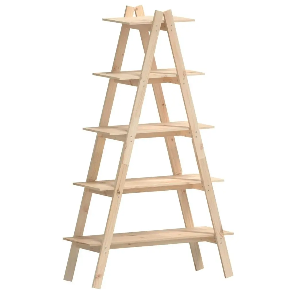 5-Tier Shelf A-shape 110x40x180.5 cm Solid Wood Pine 832331