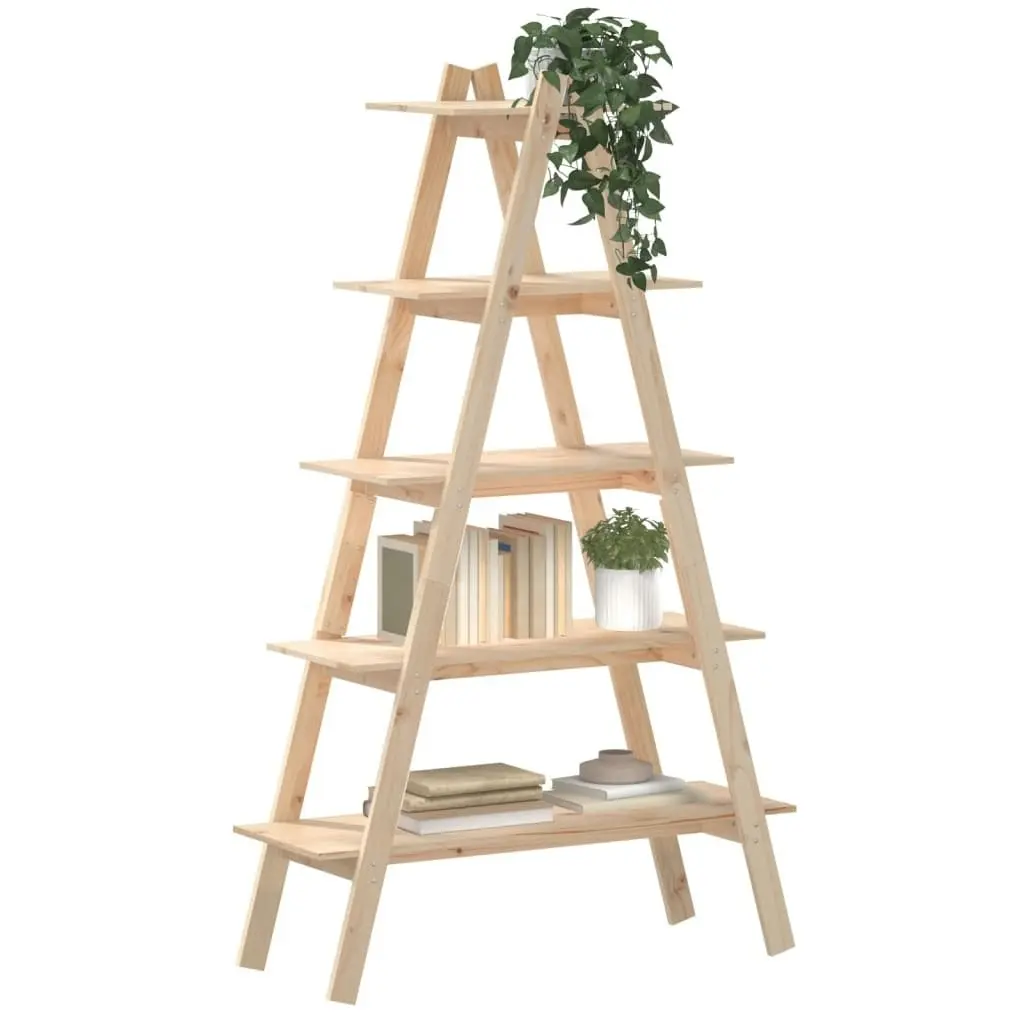 5-Tier Shelf A-shape 110x40x180.5 cm Solid Wood Pine 832331