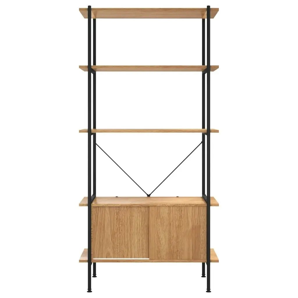 5-Tier Shelving Unit with Cabinet 80x40x163 cm Steel and Engineered Wood 336355