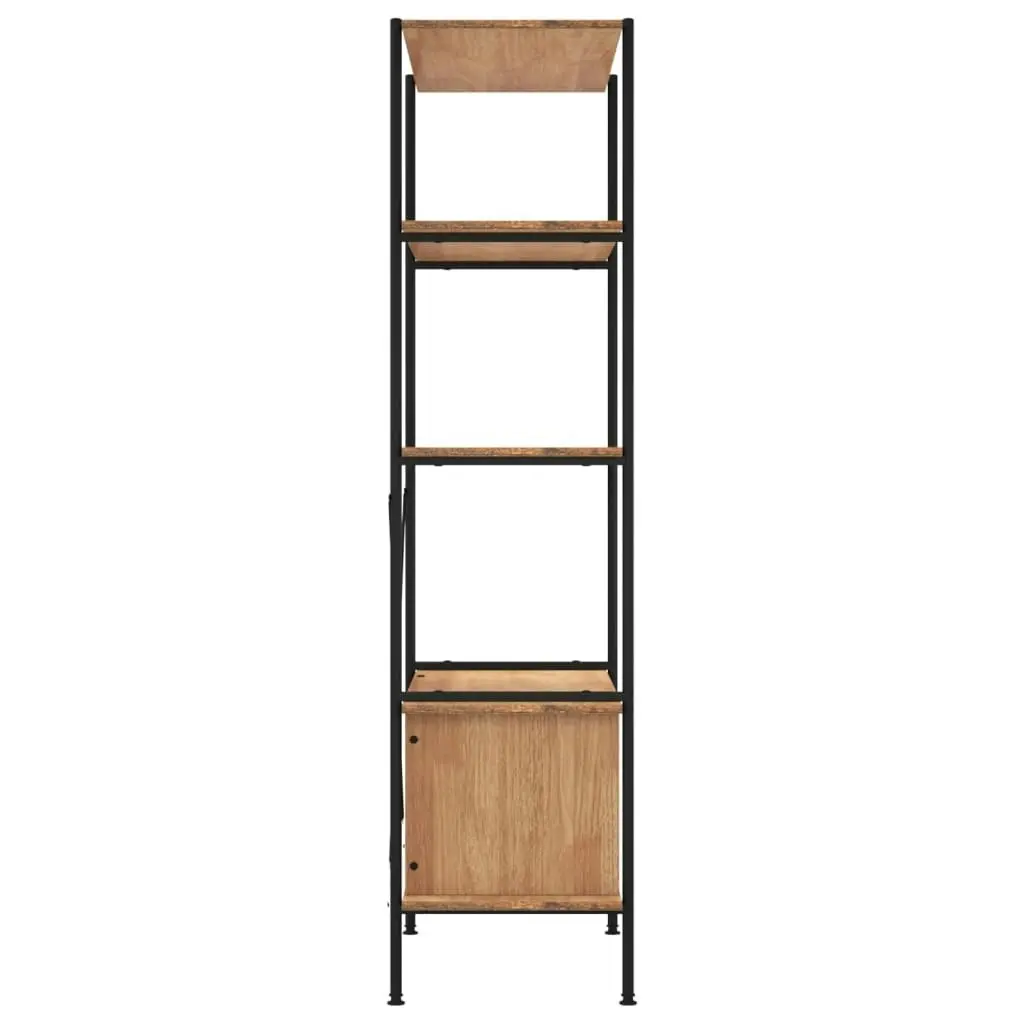 5-Tier Shelving Unit with Cabinet 80x40x163 cm Steel and Engineered Wood 336355