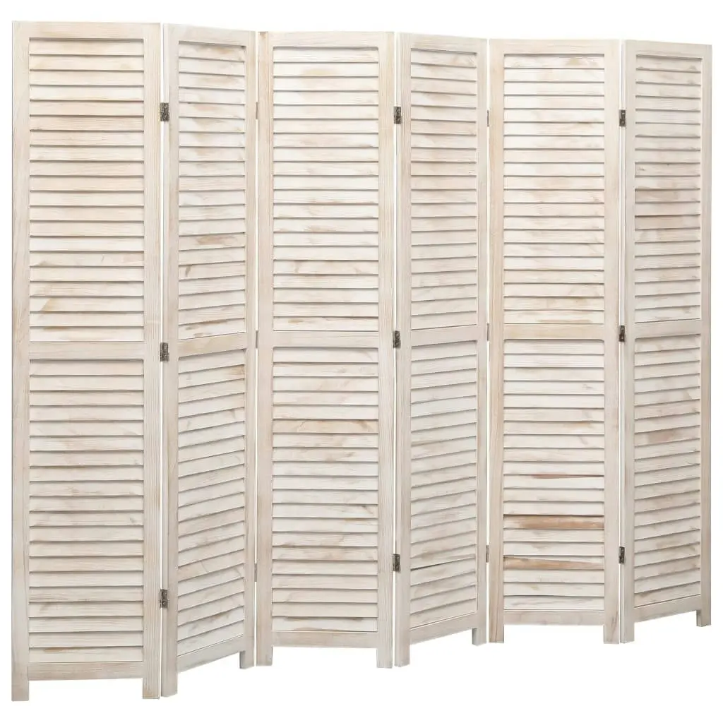 6-Panel Room Divider 210x165 cm Wood 284210