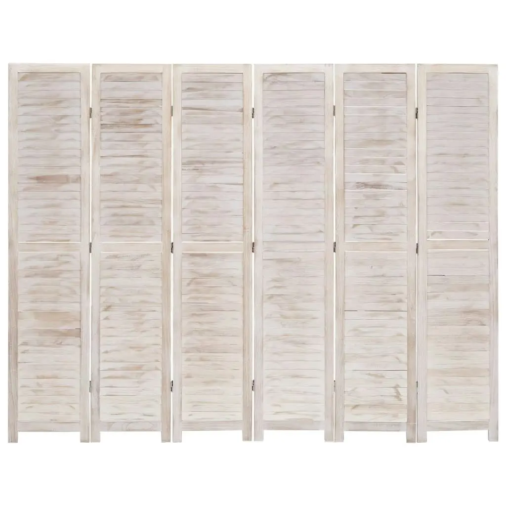 6-Panel Room Divider 210x165 cm Wood 284210