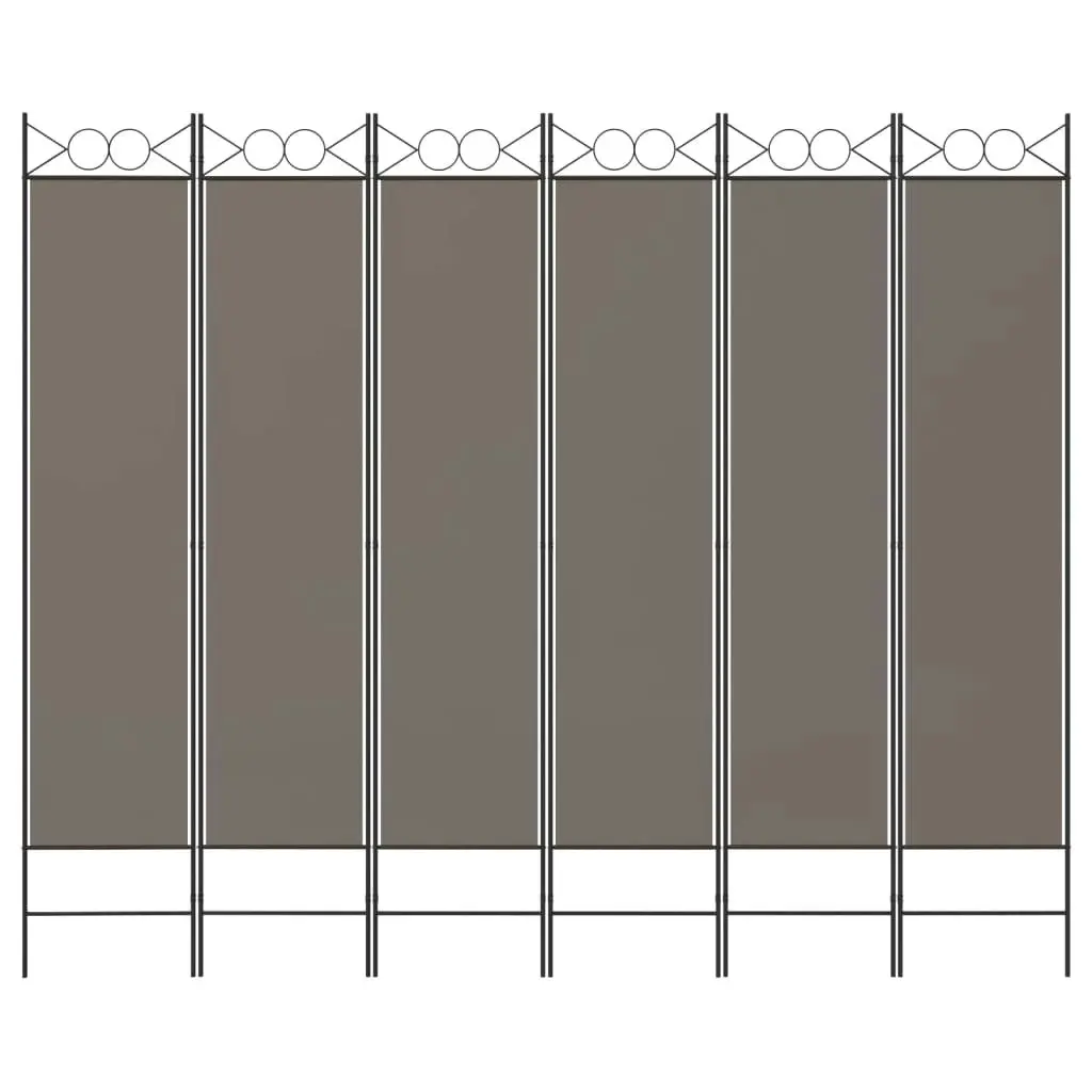 6-Panel Room Divider Anthracite 240x220 cm Fabric 350176