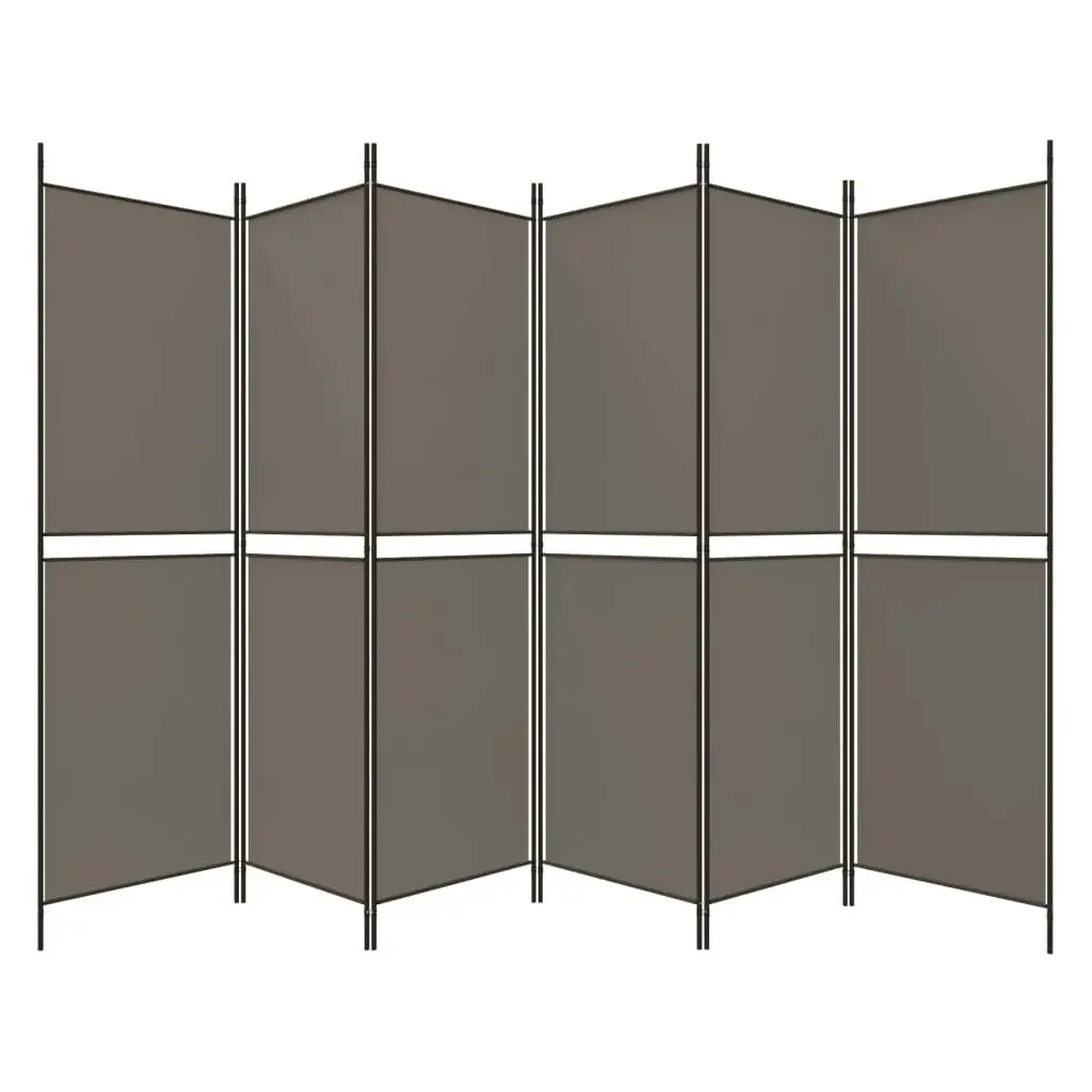 6-Panel Room Divider Anthracite 300x200 cm Fabric 350240