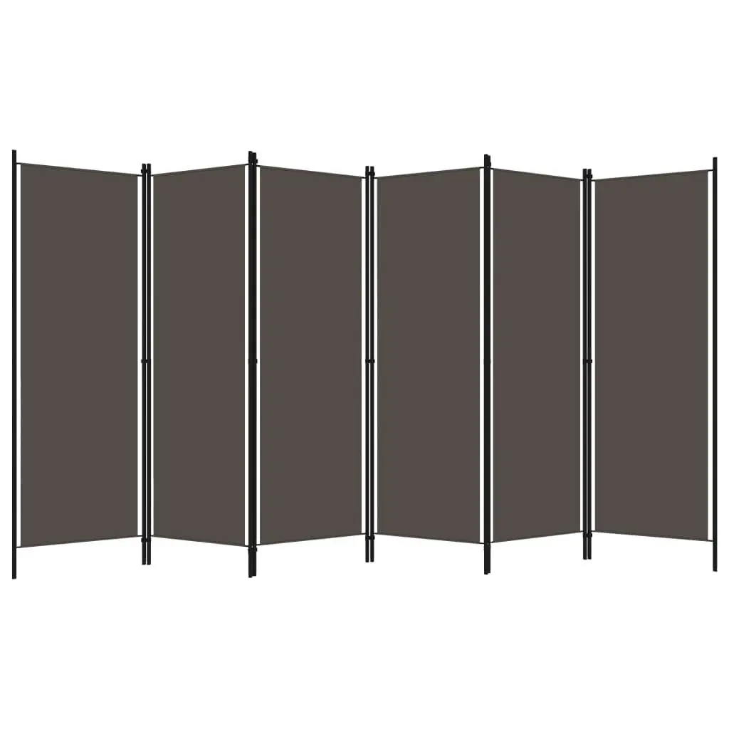 6-Panel Room Divider Anthracite 300x180 cm 320729