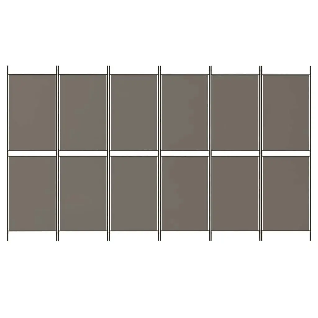 6-Panel Room Divider Anthracite 300x220 cm Fabric 350256