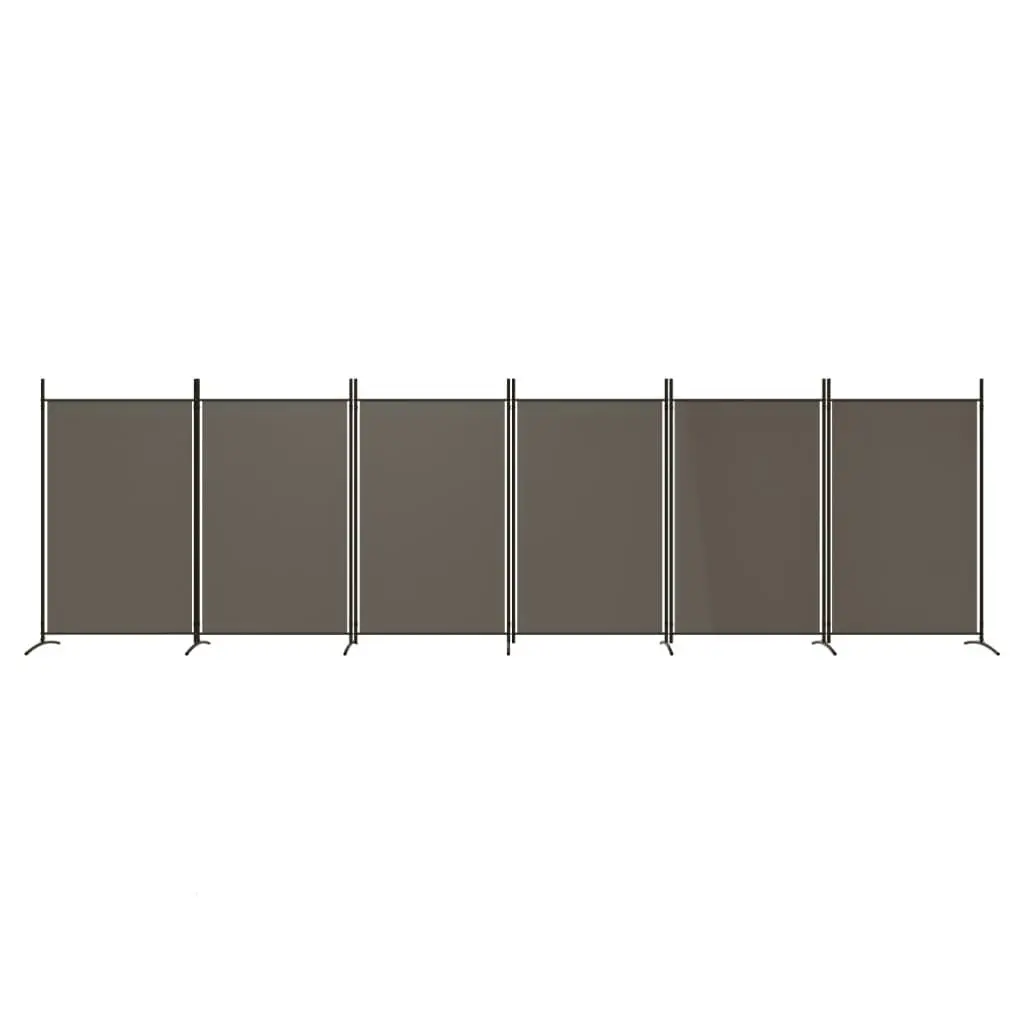 6-Panel Room Divider Anthracite 520x180 cm Fabric 350272