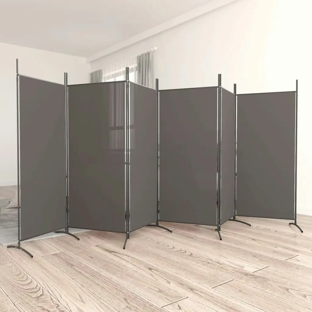 6-Panel Room Divider Anthracite 520x180 cm Fabric 350272