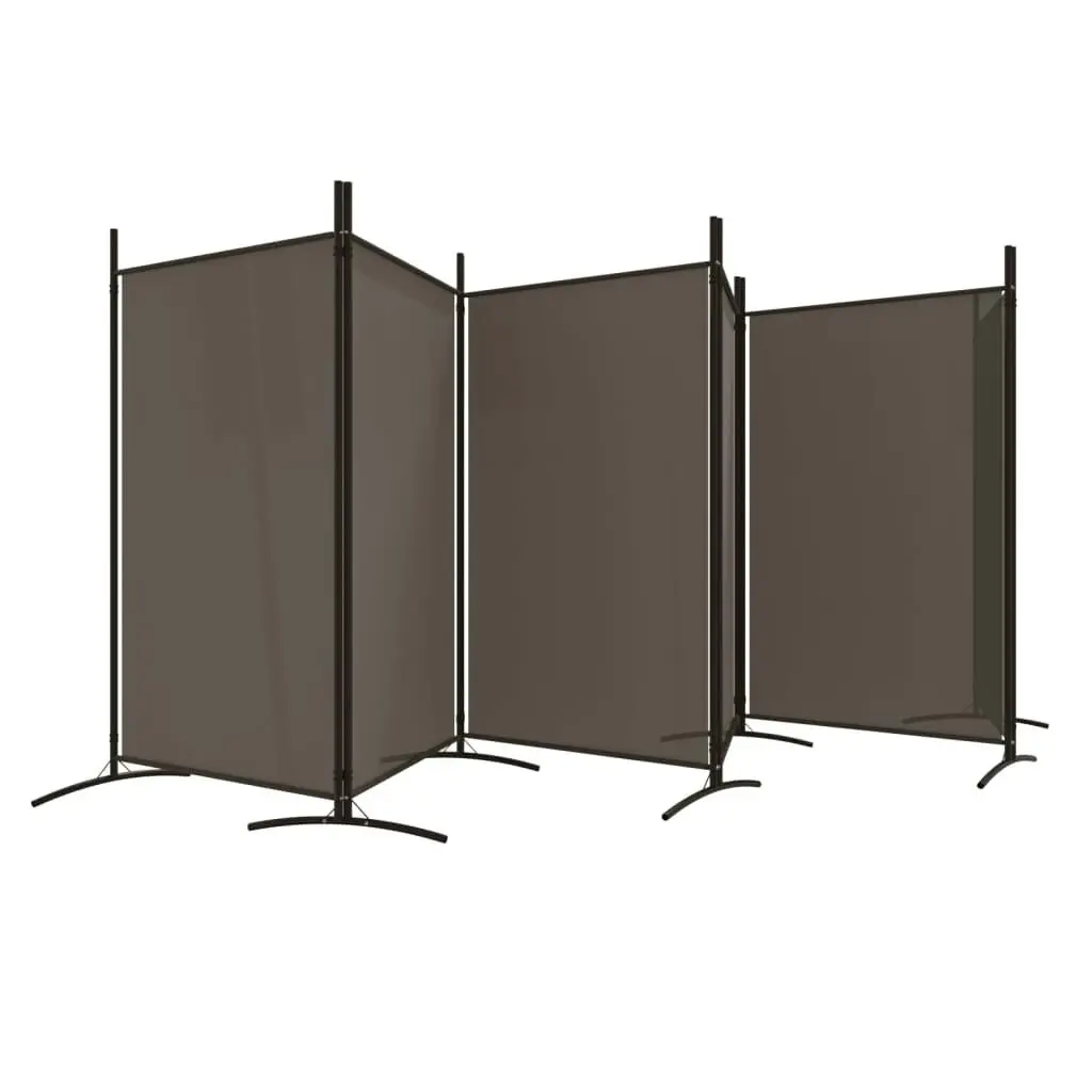 6-Panel Room Divider Anthracite 520x180 cm Fabric 350272