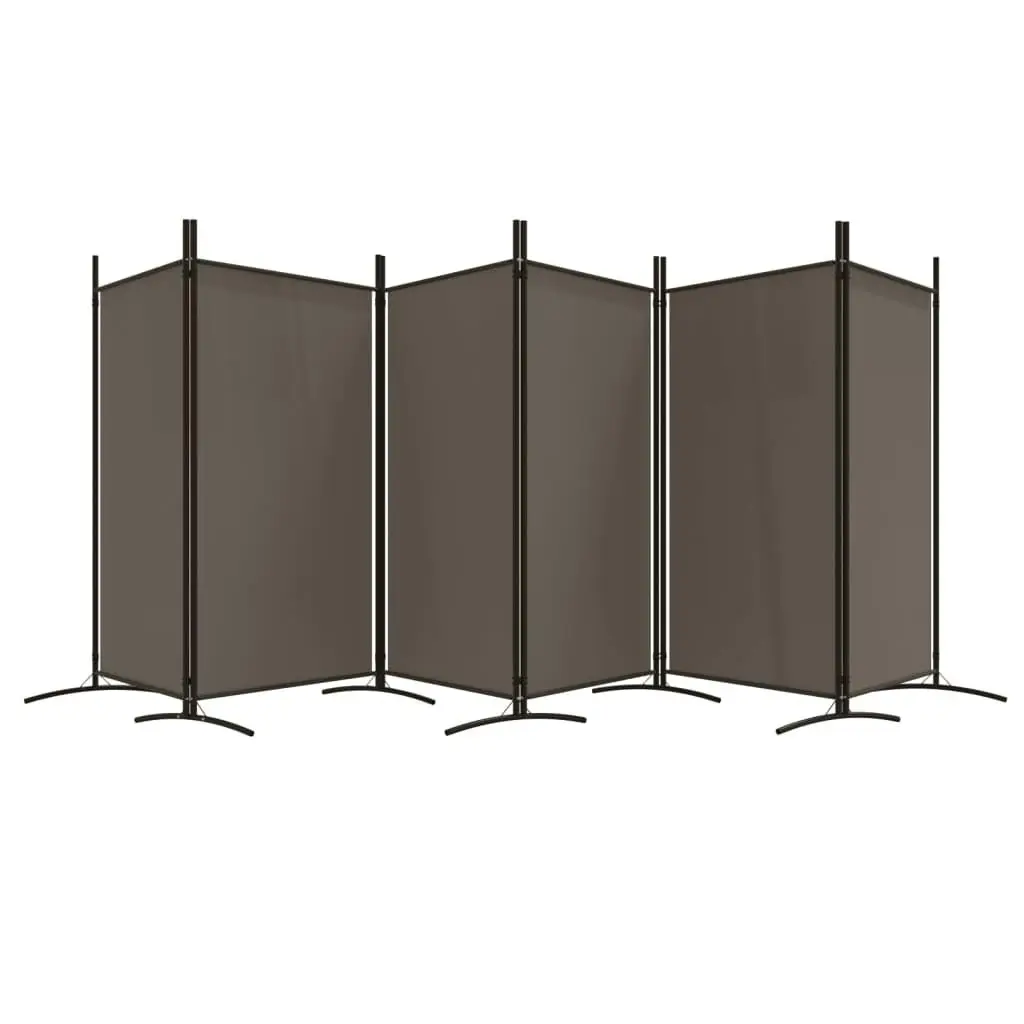 6-Panel Room Divider Anthracite 520x180 cm Fabric 350272