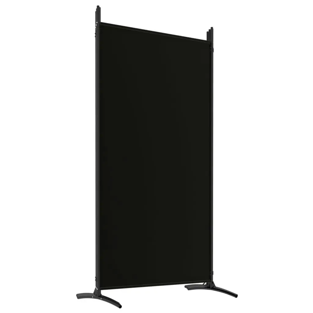 6-Panel Room Divider Black 520x180 cm Fabric 350273