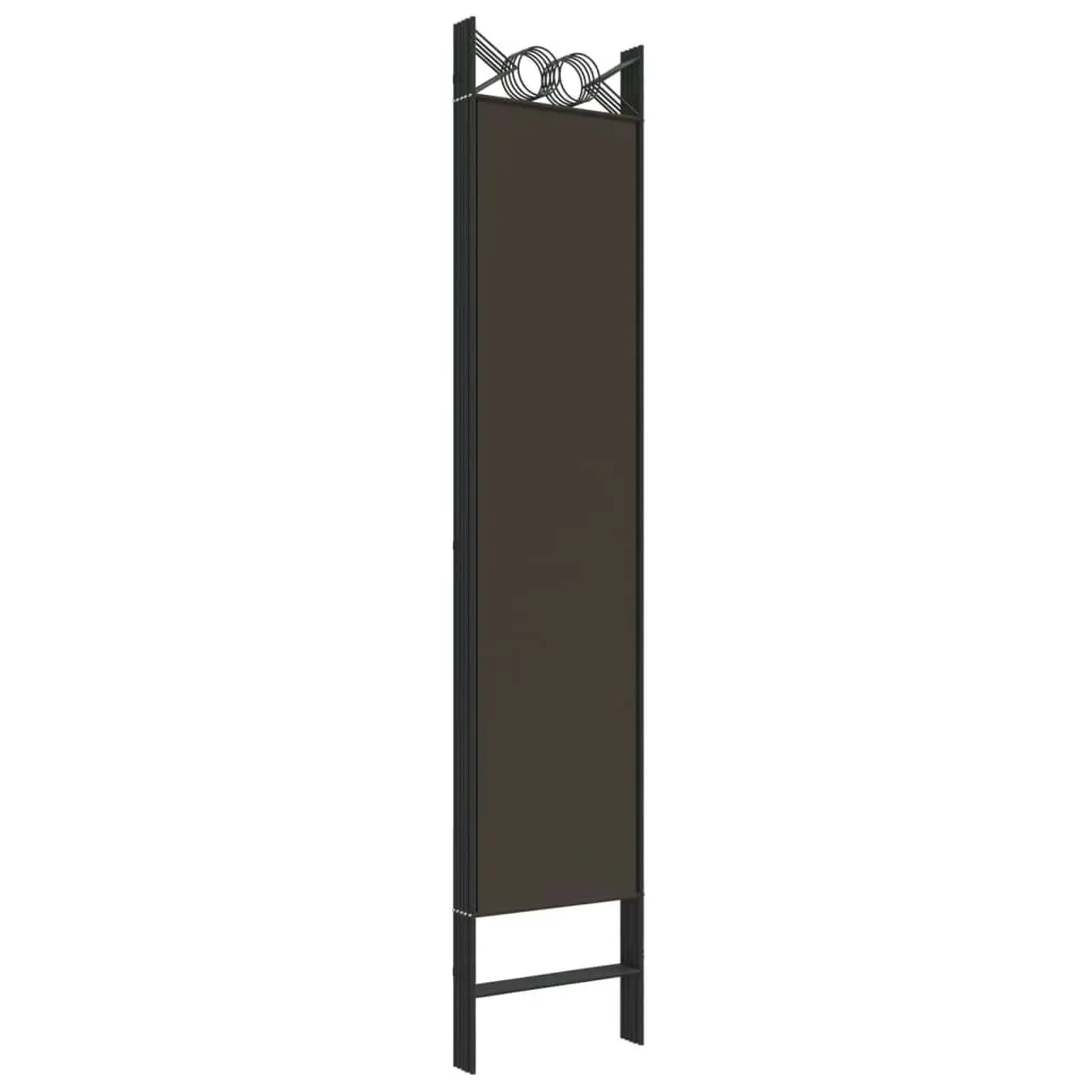 6-Panel Room Divider Brown 240x200 cm Fabric 350159