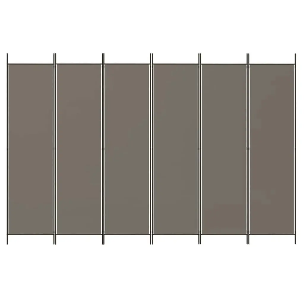 6-Panel Room Divider Anthracite 300x220 cm Fabric 350208