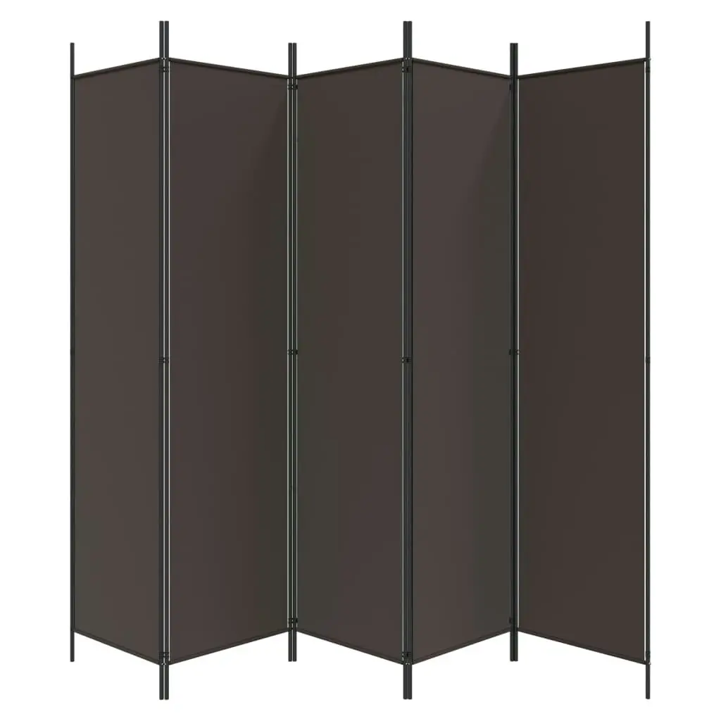 6-Panel Room Divider Brown 300x200 cm Fabric 350191