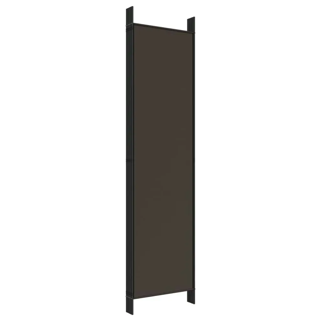 6-Panel Room Divider Brown 300x200 cm Fabric 350191